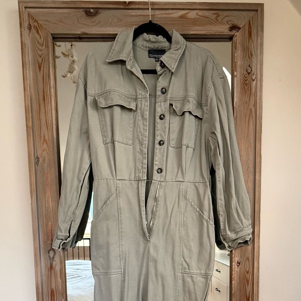 About Face Utility Waist Tie Jumpsuit